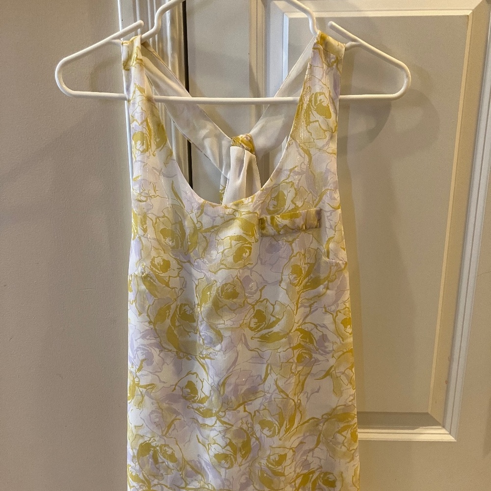 The Limited sleeveless, floral blouse